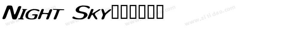 Night Sky字体转换
